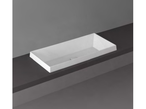 Раковина из сантехнического фаянса Simas AG 80IN bia 80х40 встраиваемая цвет белый - фото 2